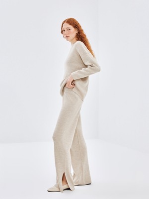 Lc Waikiki Yeni Sezon Beli Lastikli Kadın Triko Pantolon