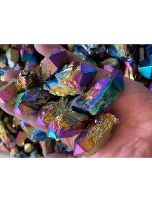 Renkli Doğal Taş Tılsımı, Titanyum Kaplama, Sertifikalı Enerji Taşıyan Ürün