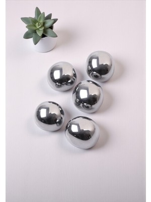 Doğal Taş Tamburlu Parça, Tımbıl, Metalik, 1 Adet