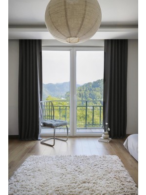 Şık Gri Blackout Fon Perde, 140X270 cm (2 Adet) Set, Modern ve Şık Tasarım