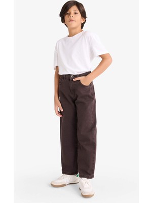 DeFacto Wide Leg Düz Paça Jean Pantolon Erkek Çocuk G2929A825AU