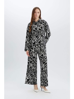 DeFacto Regular Fit Desenli Bürümcük Pantolon D8632AX25SP