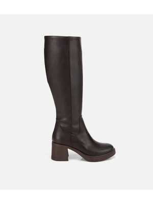 Hotiç Kadın Kahverengi Yüksek Topuklu Çizme