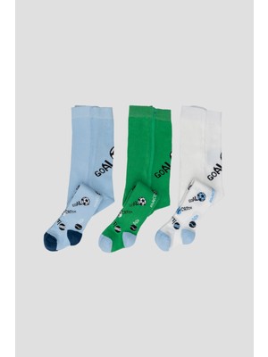 Defne Baby 3 Adet Spor Konseptli Pamuklu Erkek Bebek ve Çocuk Külotlu Çorap