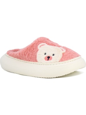 Terlikvs Kışlık Kadın Peluş Terlik – Tatlı Ayıcık Deseni, Kaymaz Eva Taban, Ses Yapmaz-Panda