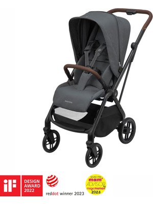 Maxi-Cosi Leona2 Çift Yönlü Uzatılabilir Sırt Desteği Tam Yatabilir Seyahat Sistem Olabilen  Bebek Arabası Twillic Graphite