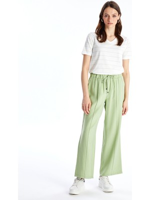 Lc Waikiki Yeni Sezon Beli Lastikli Düz Geniş Paça Kadın Pantolon