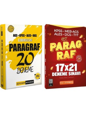 Anla Kazan Yayınları Pegem + Evp 2026 Kpss Meb-Ags Ales Dgs Paragraf Ezberbozan + Risk 20+21 Deneme 2 Li Set Pegem + Evp Akademi Yayınları