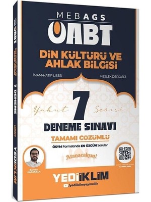 Yediiklim 2026 Öabt Meb-Ags Din Kültürü ve Ahlak Bilgisi Öğretmenliği 7 Deneme Çözümlü - Burhan Karakışla Yediiklim Yayınları