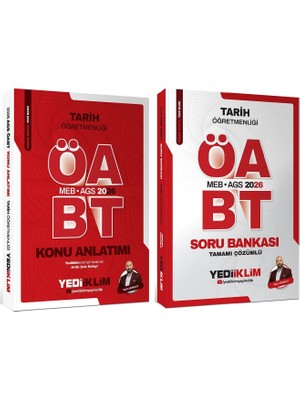 Yediiklim 2026 Öabt Meb-Ags Tarih Öğretmenliği Konu Anlatımı + Soru Bankası 2 Li Set - Yasin Korkut Yediiklim Yayınları