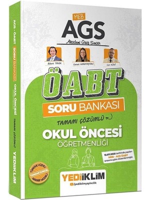 Yediiklim 2026 Öabt Meb-Ags Okul Öncesi Öğretmenliği Soru Bankası Çözümlü - Bülent Tanık, Can Köni Yediiklim Yayınları