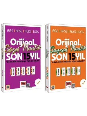 Anla Kazan Yayınları Yargı 2026 Kpss Meb-Ags Ales Dgs Sözel + Sayısal Mantık Orijinal Çıkmış Sorular Son 15 Yıl 2 Li Set Yargı Yayınları