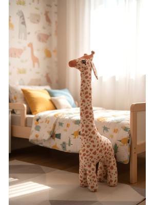 Zürafa Peluş Oyuncak Büyük Boy 1 Metre Dekoratif Hediyelik Uyku ve Oyun Arkadaşı