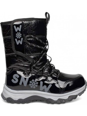 Celira Snw Siyah Suya Dayanıklı Kaymaz Kız Çocuk Kar Botu