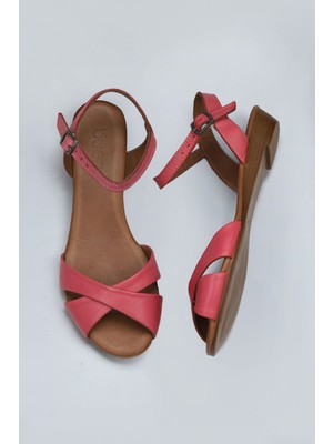 Bueno Shoes Fuşya Deri Kadın Sandalet 01WN3808 01WN3808