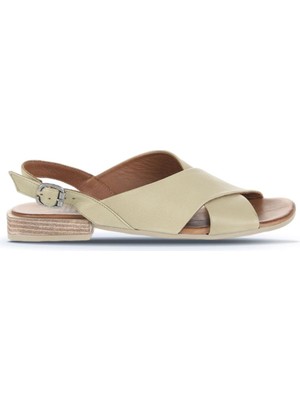Bueno Shoes Haki Deri Kadın Düz Sandalet 01WQ5618 01WQ5618