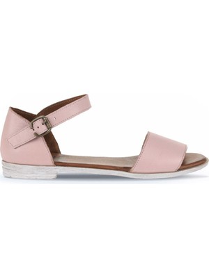 Bueno Shoes Gül Kurusu Deri Kadın Düz Sandalet 01WN5004 01WN5004