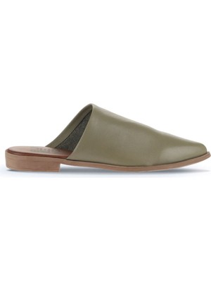 Bueno Shoes Yeşil Deri Kadın Düz Babet 01WN0124 01WN0124