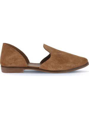 Bueno Shoes Taba Alf Süet Kadın Düz Sandalet 01WA7001 01WA7001