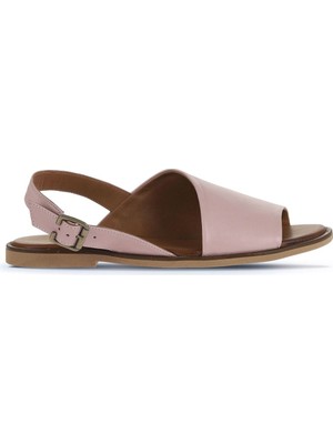 Bueno Shoes Gül Kurusu Deri Kadın Düz Sandalet 01WA5700 01WA5700