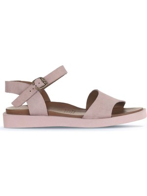 Bueno Shoes Pudra Alf Süet Kadın Düz Sandalet 01WA5407 01WA5407