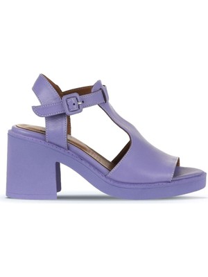 Bueno Shoes Lila Deri Kadın Topuklu Sandalet 01WA1702 01WA1702