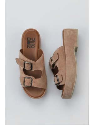 Bueno Shoes Pudra Süet Kadın Düz Terlik 01WU6013 01WU6013