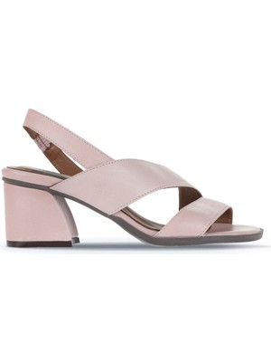 Bueno Shoes Gül Kurusu Deri Kadın Topuklu Sandalet 01WA3502 01WA3502