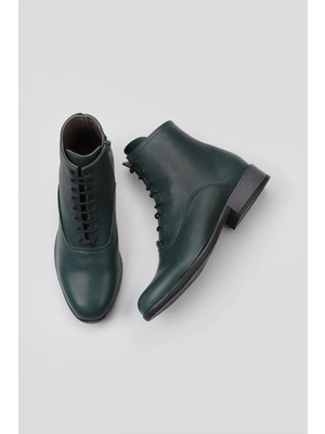 Bueno Shoes Yeşil Deri Kadın Düz Bot 01WR3303 01WR3303