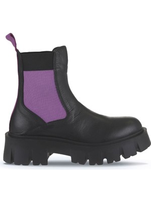 Bueno Shoes Siyah Multi Deri Kadın Düz Bot 01WV4613 01WV4613