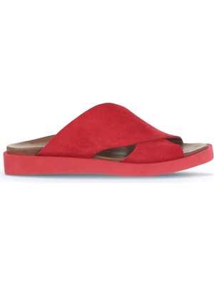 Bueno Shoes Kırmızı Alf Süet Kadın Düz Terlik 01WA5405 01WA5405