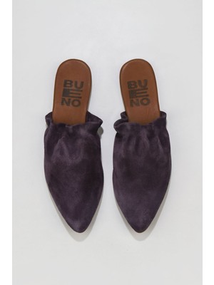 Bueno Shoes Mor Süet Kadın Düz Terlik 01WU7704 01WU7704
