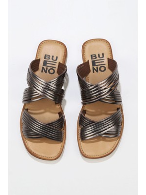 Bueno Shoes Taba Parlak Deri Kadın Düz Terlik 01WU3422 01WU3422