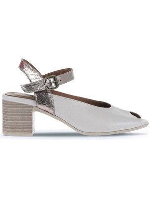 Bueno Shoes Gri Multi Deri Kadın Topuklu Sandalet 01WA2811 01WA2811