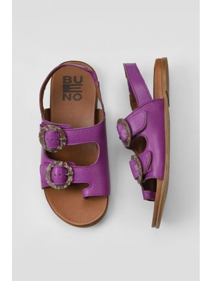 Bueno Shoes Lila Deri Kadın Parmak Arası Sandalet 01WU4223 01WU4223