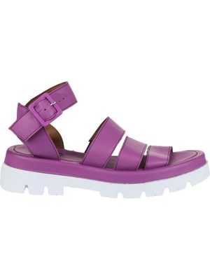 Bueno Shoes Lila Deri Kadın Düz Sandalet 01WU7305 01WU7305