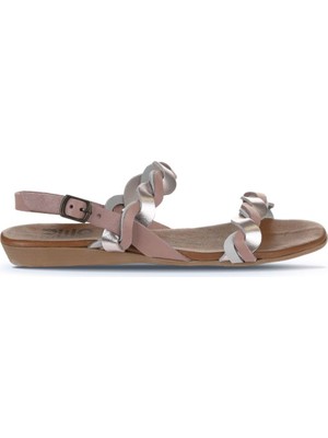 Bueno Shoes Pudra Multi Deri Kadın Düz Sandalet 01WU7472 01WU7472