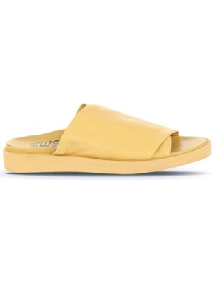 Bueno Shoes Sarı Deri Kadın Düz Terlik 01WS2810 01WS2810