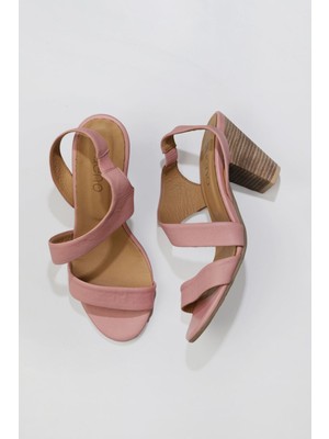 Bueno Shoes Pudra Deri Kadın Topuklu Sandalet 01WS6700 01WS6700