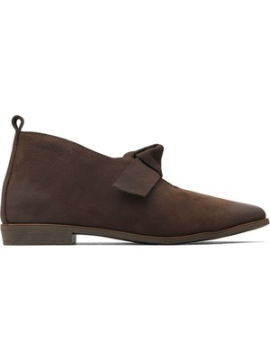 Bueno Shoes Kahverengi Nubuk Kadın Düz Bot 01WD3702 01WD3702