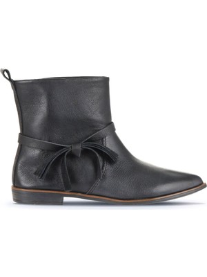 Bueno Shoes Siyah Deri Kadın Düz Bot 01WD3714 01WD3714