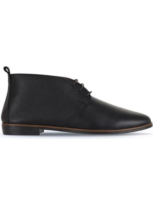 Bueno Shoes Siyah Deri Kadın Düz Bot 01WD3500 01WD3500