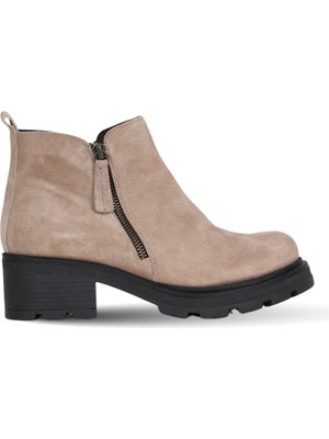 Bueno Shoes Gri Süet Kadın Dolgu Topuklu Bot 01WD2302 01WD2302