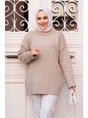 Neva Style Vizon Tesettür Triko Kazak Tunik 55551V