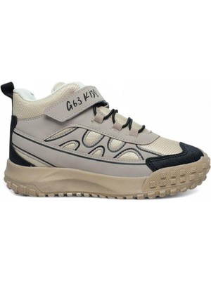 G.class G63 Kids Filet 2027 Cilt Bej Siyah Kaymaz Sıcak Astar Kışlık Bot