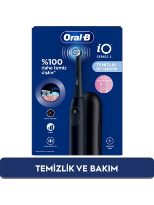 Oral-B iO 2 Şarjlı Diş Fırçası - Siyah, Seyahat Kabı ile