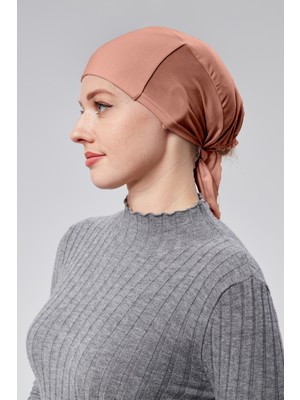 Sonbahar Moda Kadın Tesettür Likralı Penye Dikişsiz Kaymaz Düz Bone