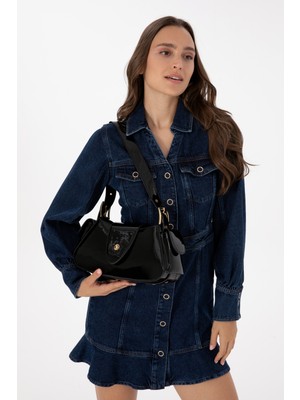 U.S. Polo Assn. Kadın Siyah Rugan Kol Çantası 50317835-VR046