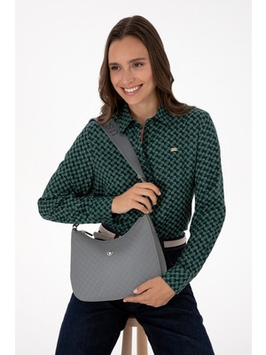 U.S. Polo Assn. Kadın Gri Omuz Çantası 50317803-VR080