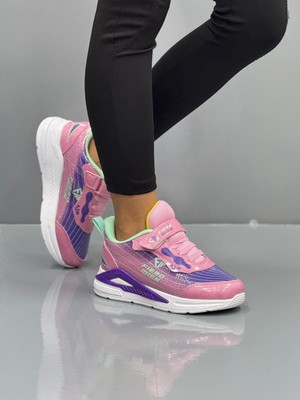 Homiro Çocuk Fuspedli Su Geçirmez Poli Taban Spor Ayakkabı - Pembe Mor